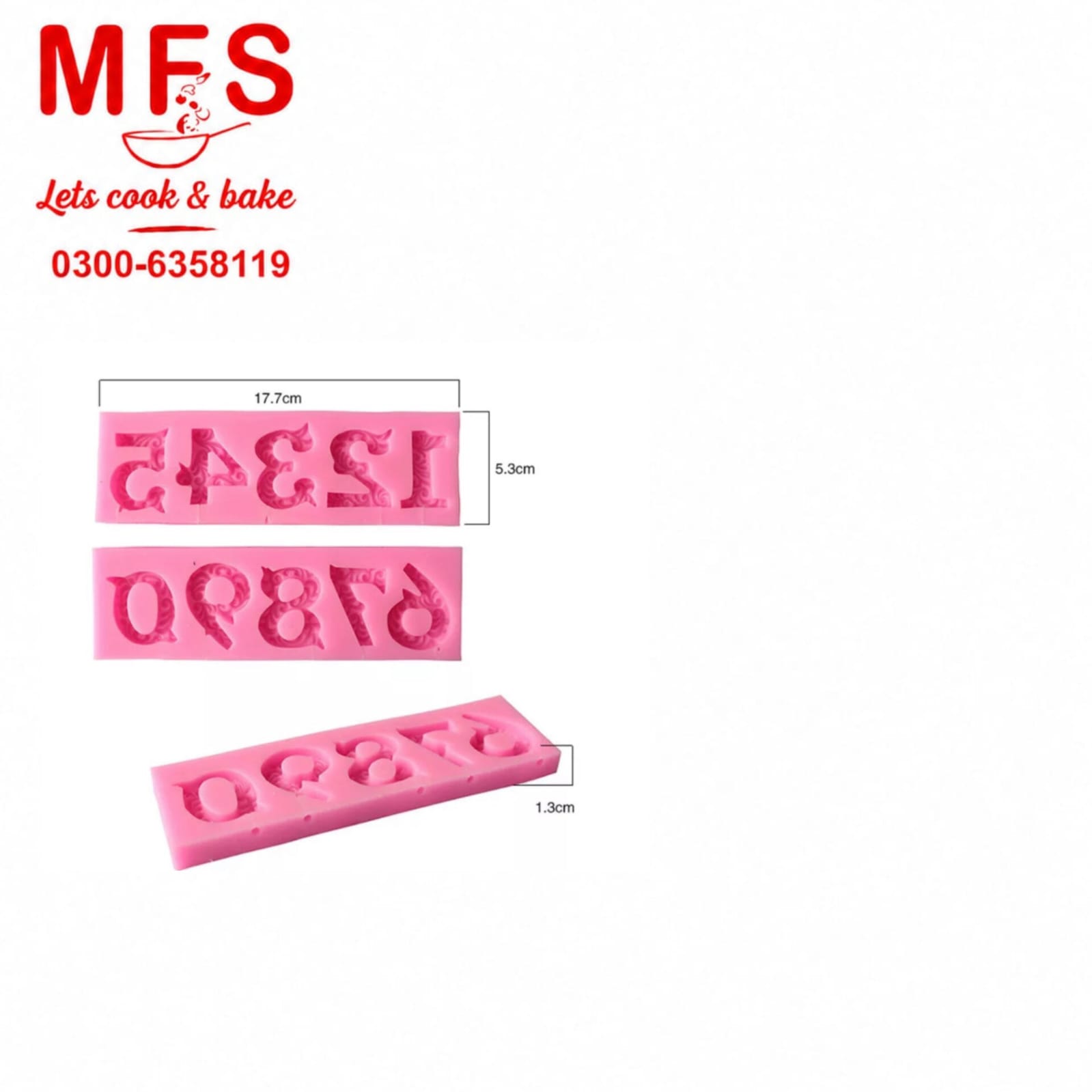 Filigree Numbers Silicone Mold