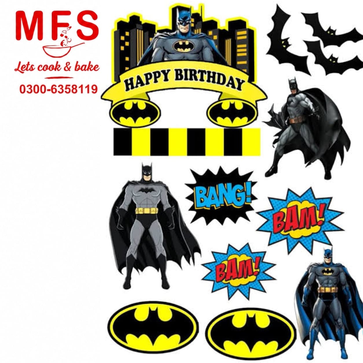 Batman Theme Cake topper