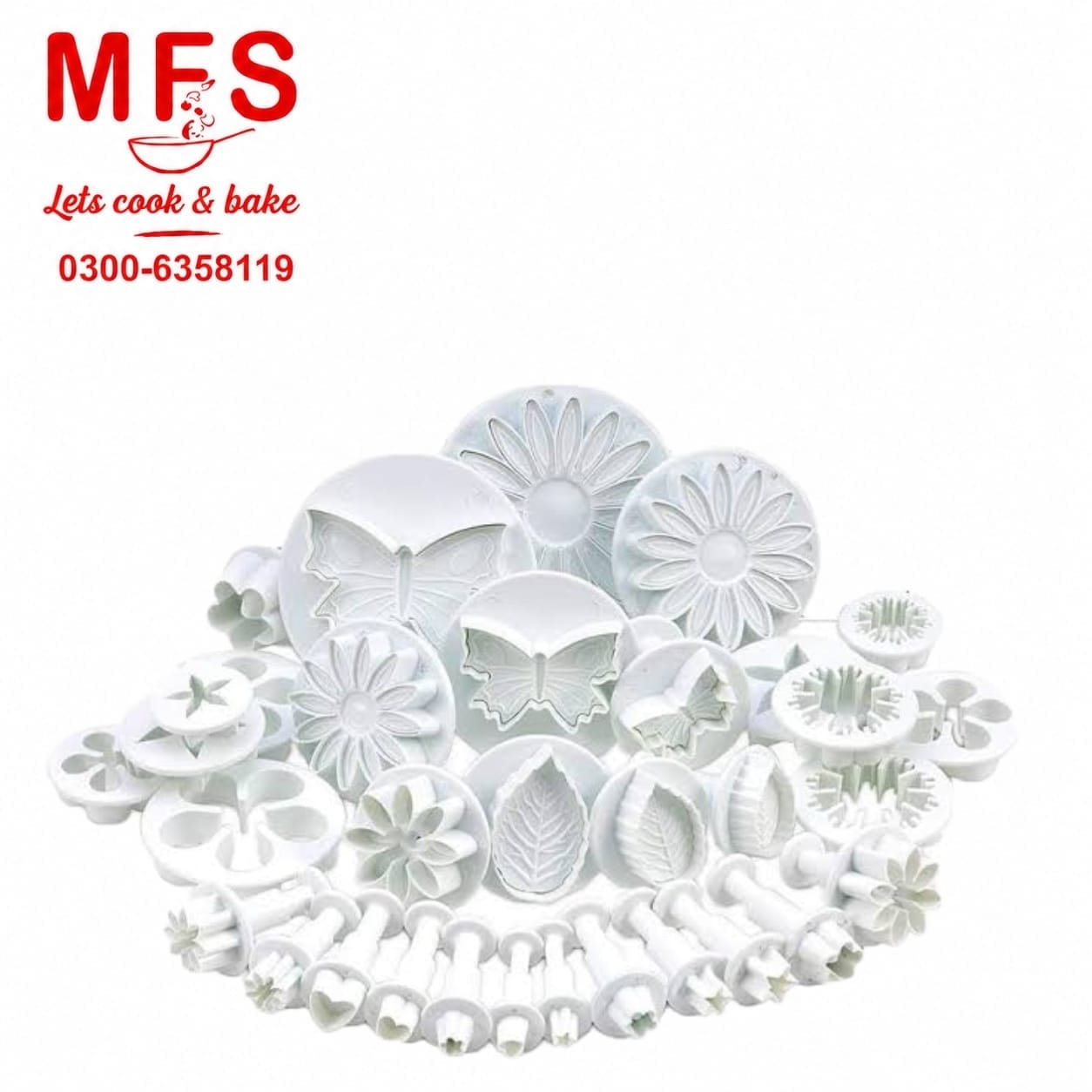 Mix Plunger & Cookie Cutter 33Pcs Set