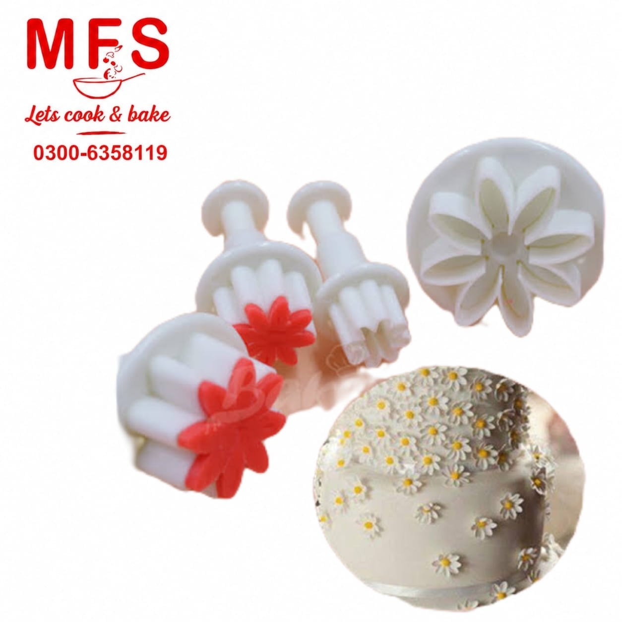 Daisy Flower Plunger 4pcs set