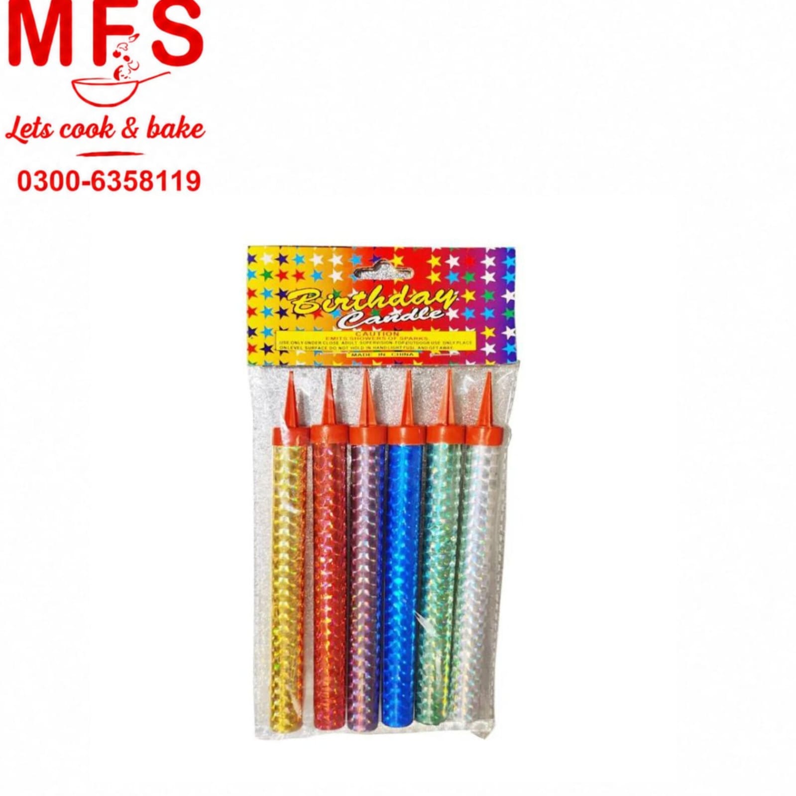 sparkling candles 6pcs