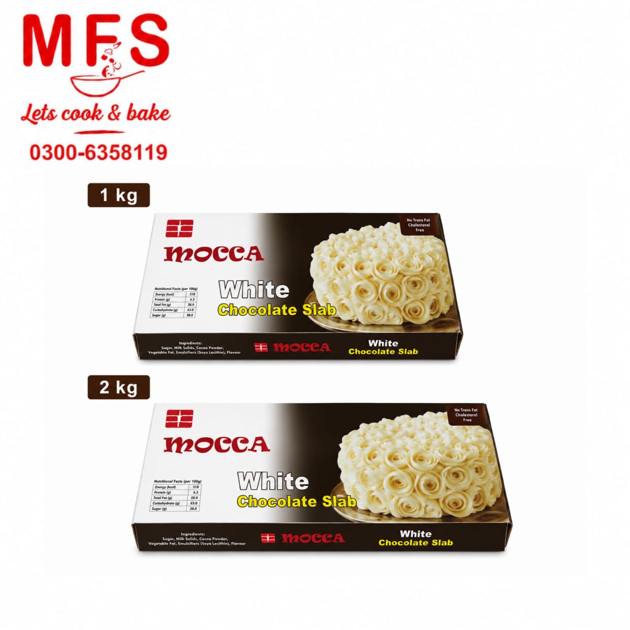 Slab  white Chocolate Mocca