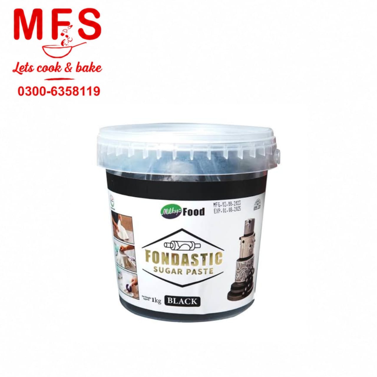 Milkyz Food Sugar Paste black  1kg