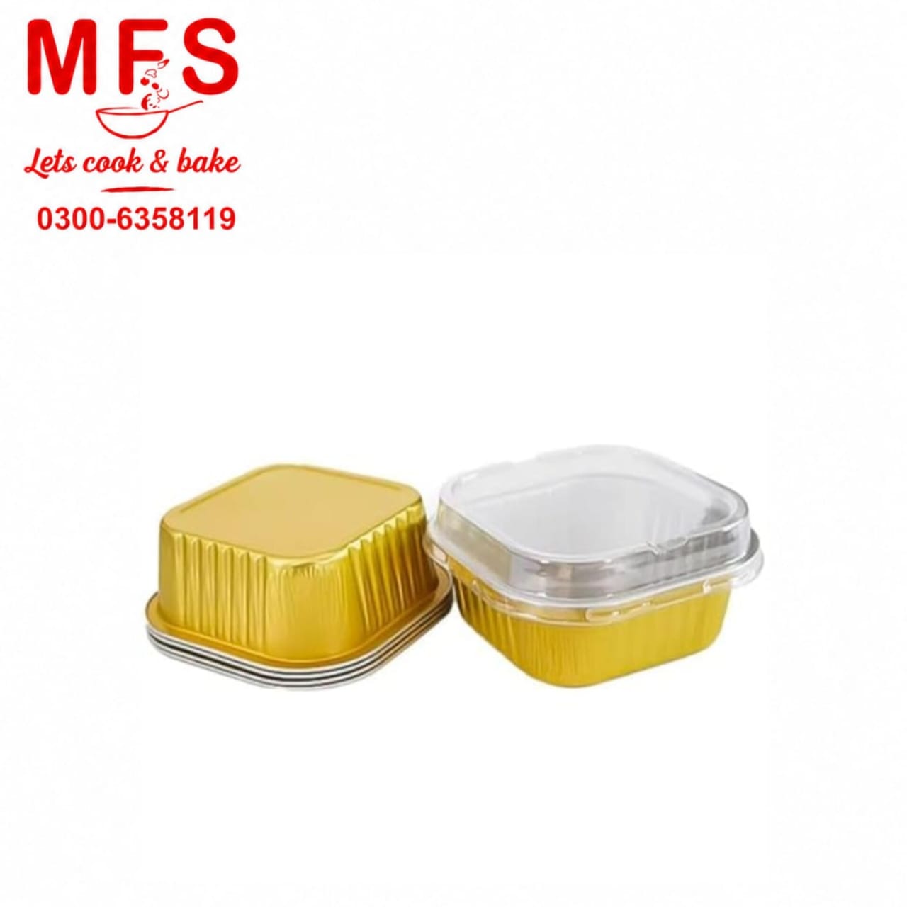 Aluminium Cup Square 3 x 3 x 1.5