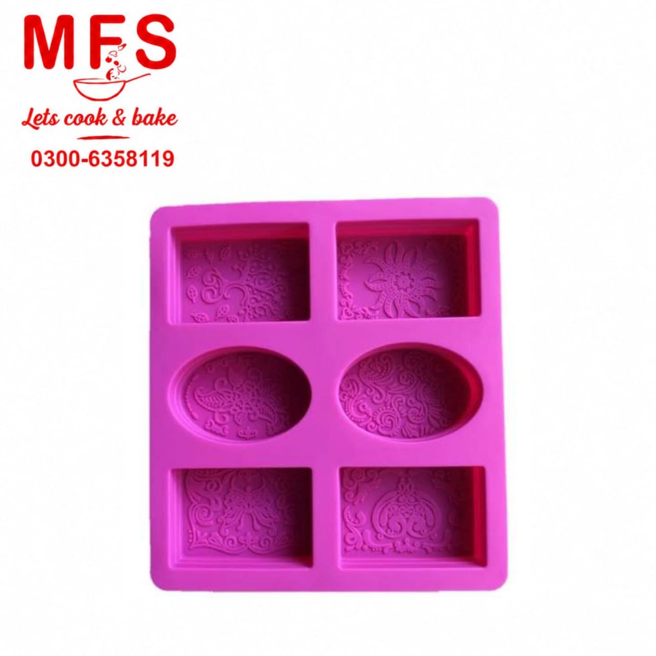 Silicone Soap Mold – 6 Cavity (2 Oval + 4 Rectangle ...