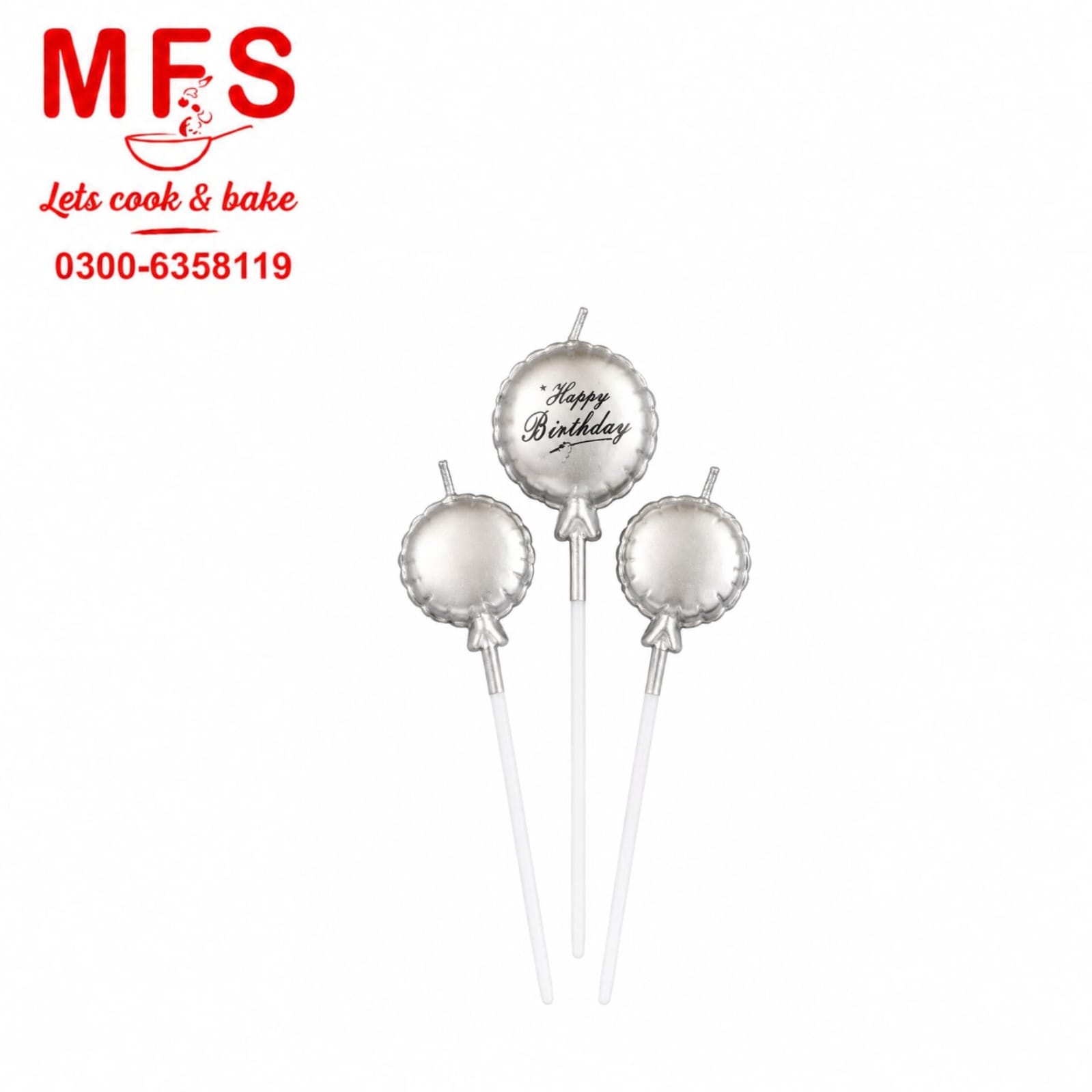 3pcs metallic heart shaped candle  Silver