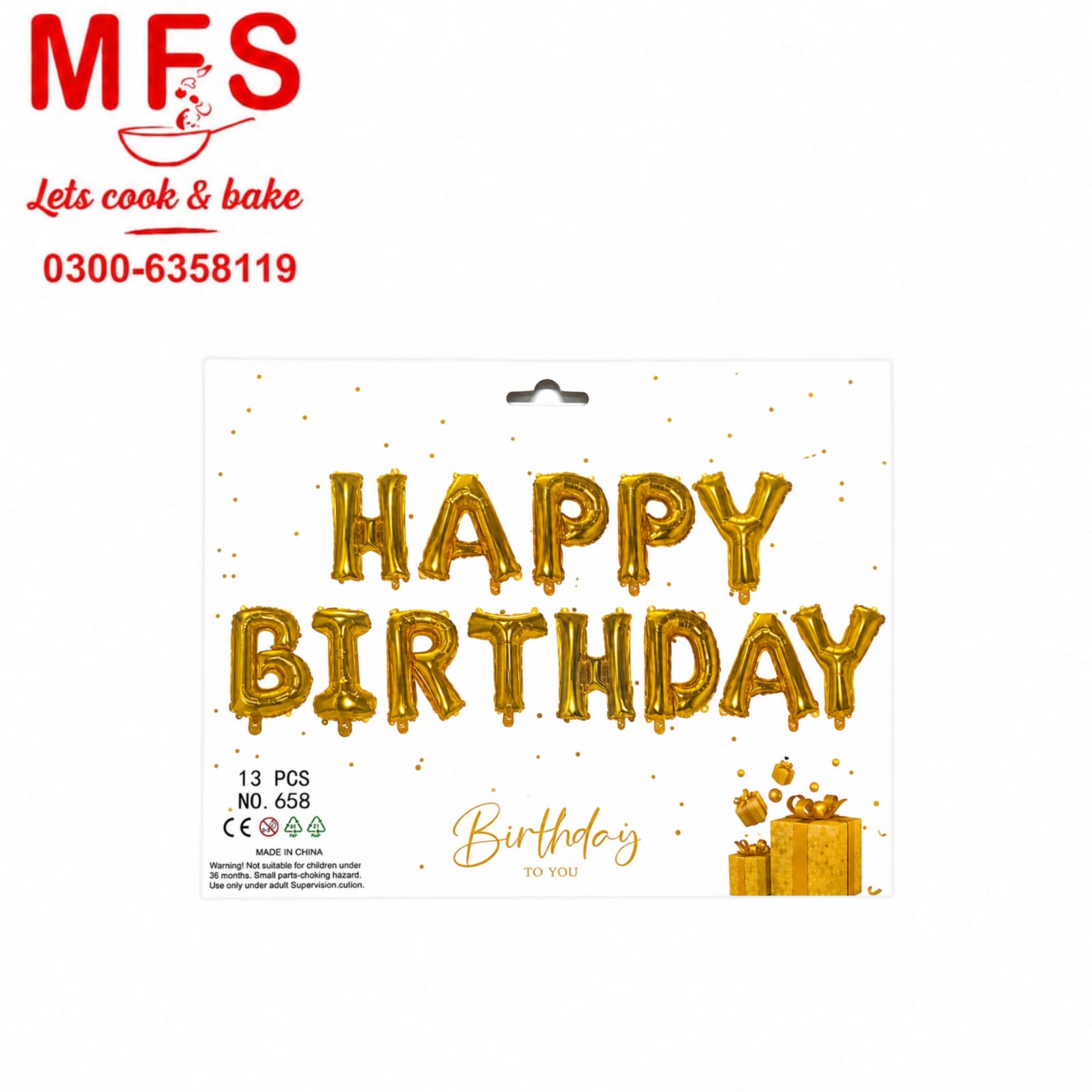 Happy Birthday Foil Balloon Banner for Decoration