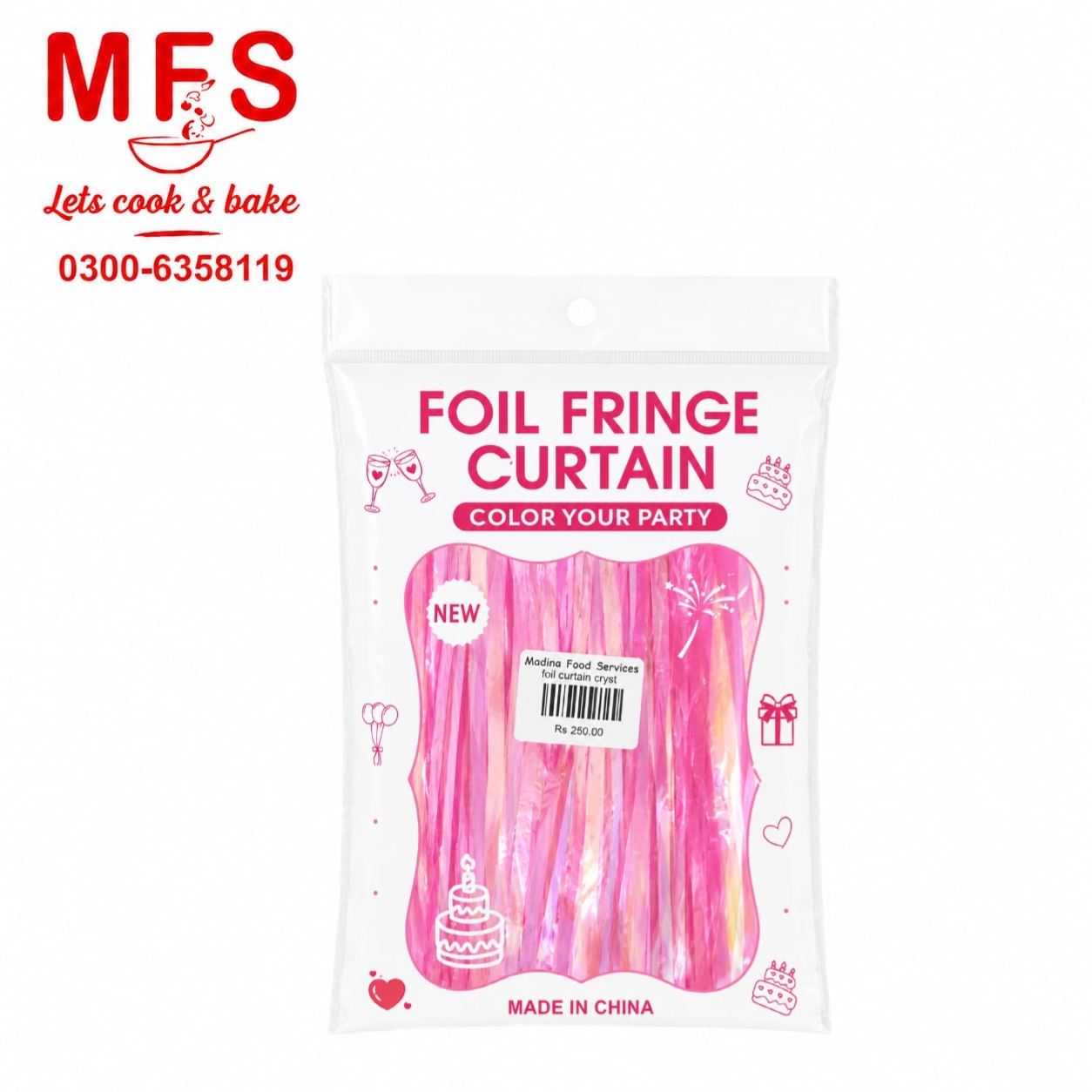 Fringes / Foil Curtains Best for Back Drop Wall Decoration
