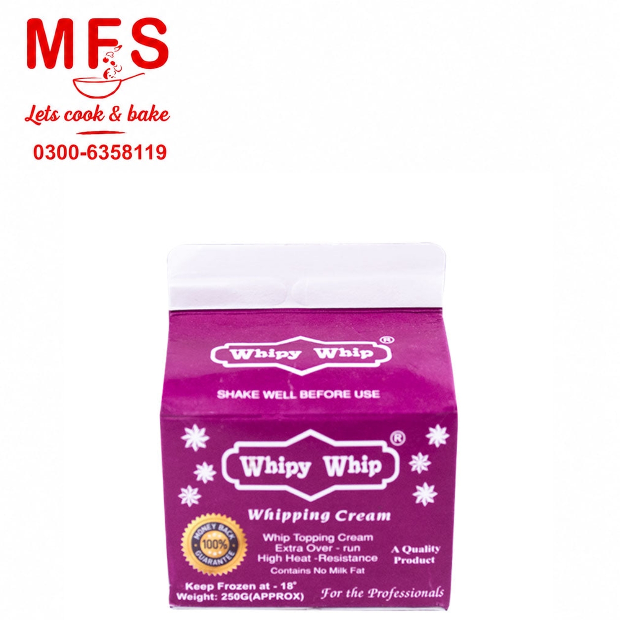 Whipy Whip Whipping Cream  250gm MIlkyz FOOD