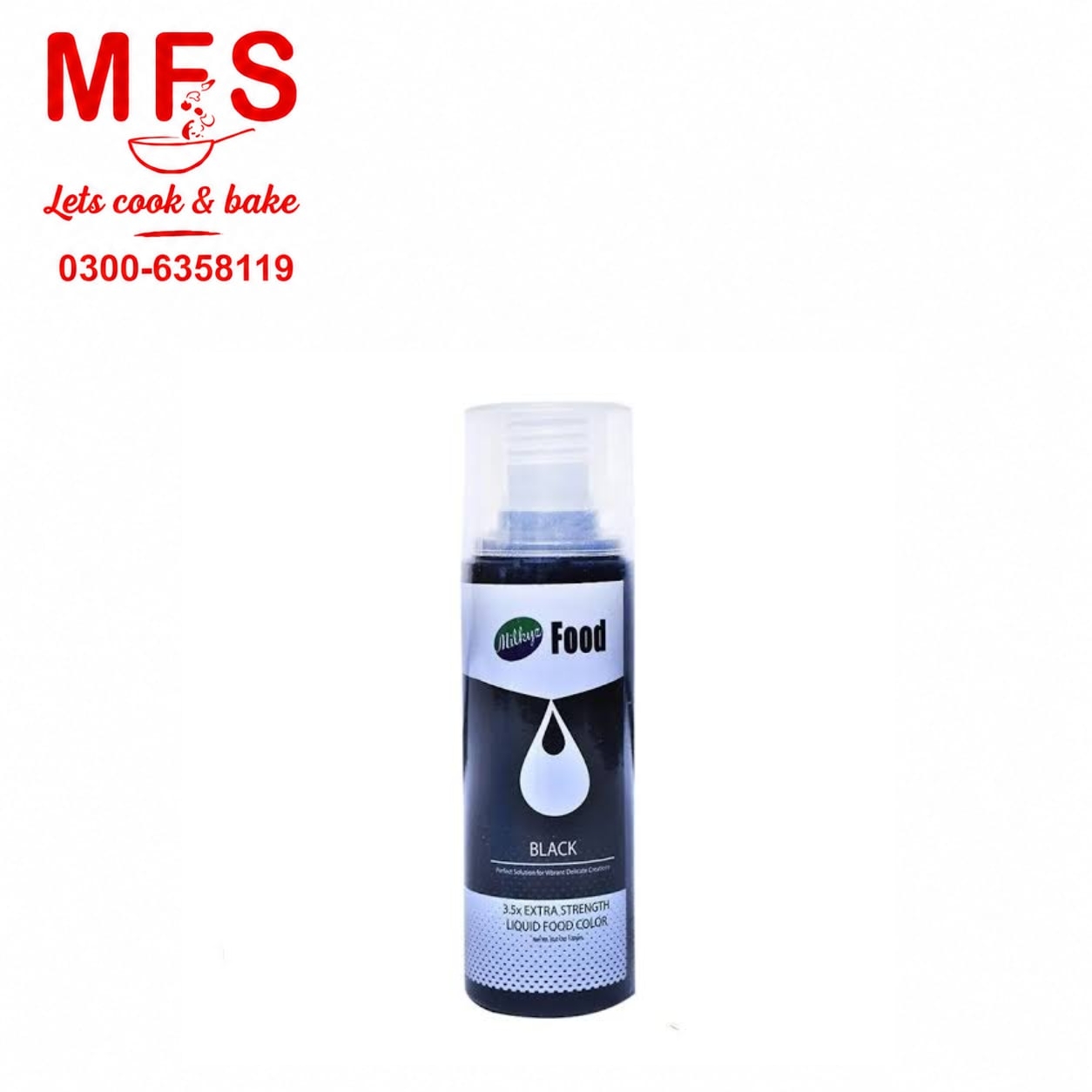 Milkyz Food Liquid Food Color Black 120ML Bottle