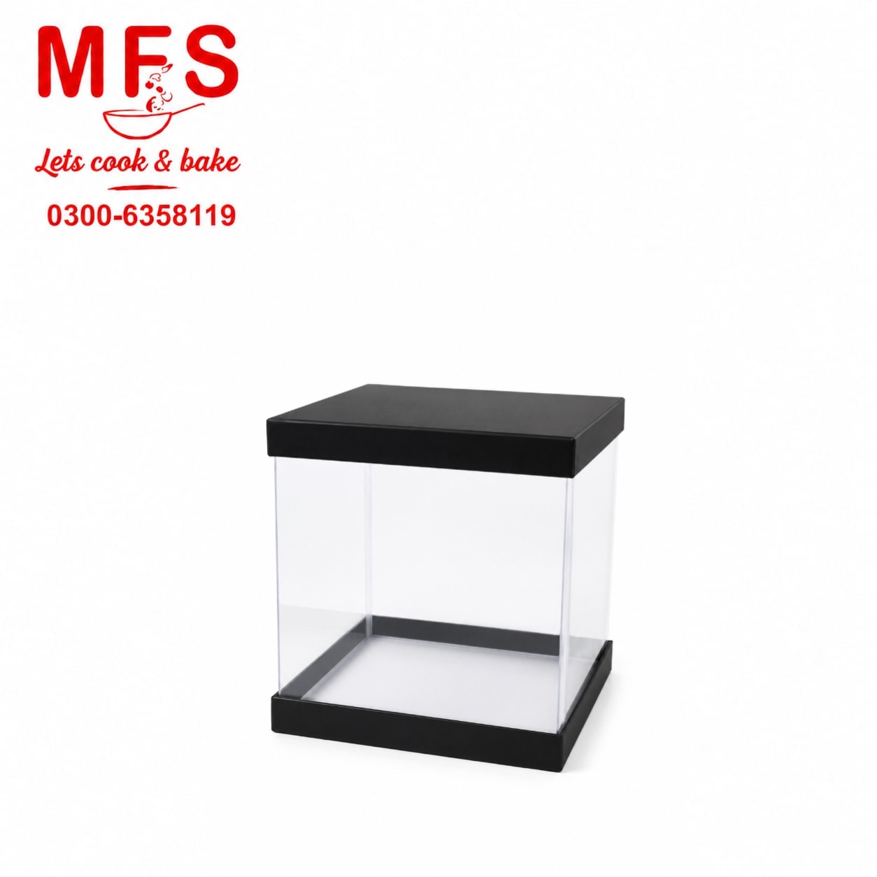 Transparent Gift Box for cakes and Gifts (8*8*8) Inches