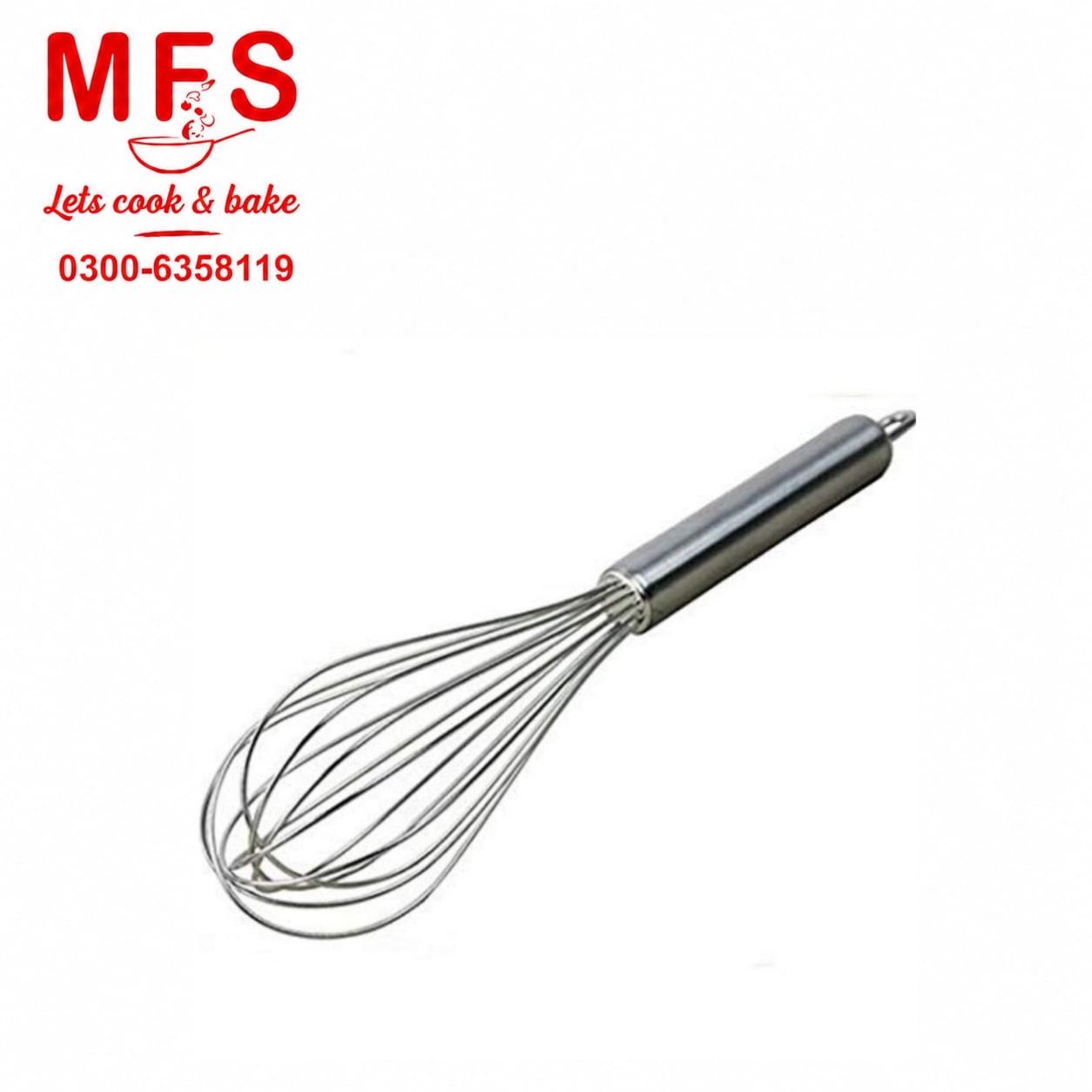 Hand Whisk 12mm stainless steel