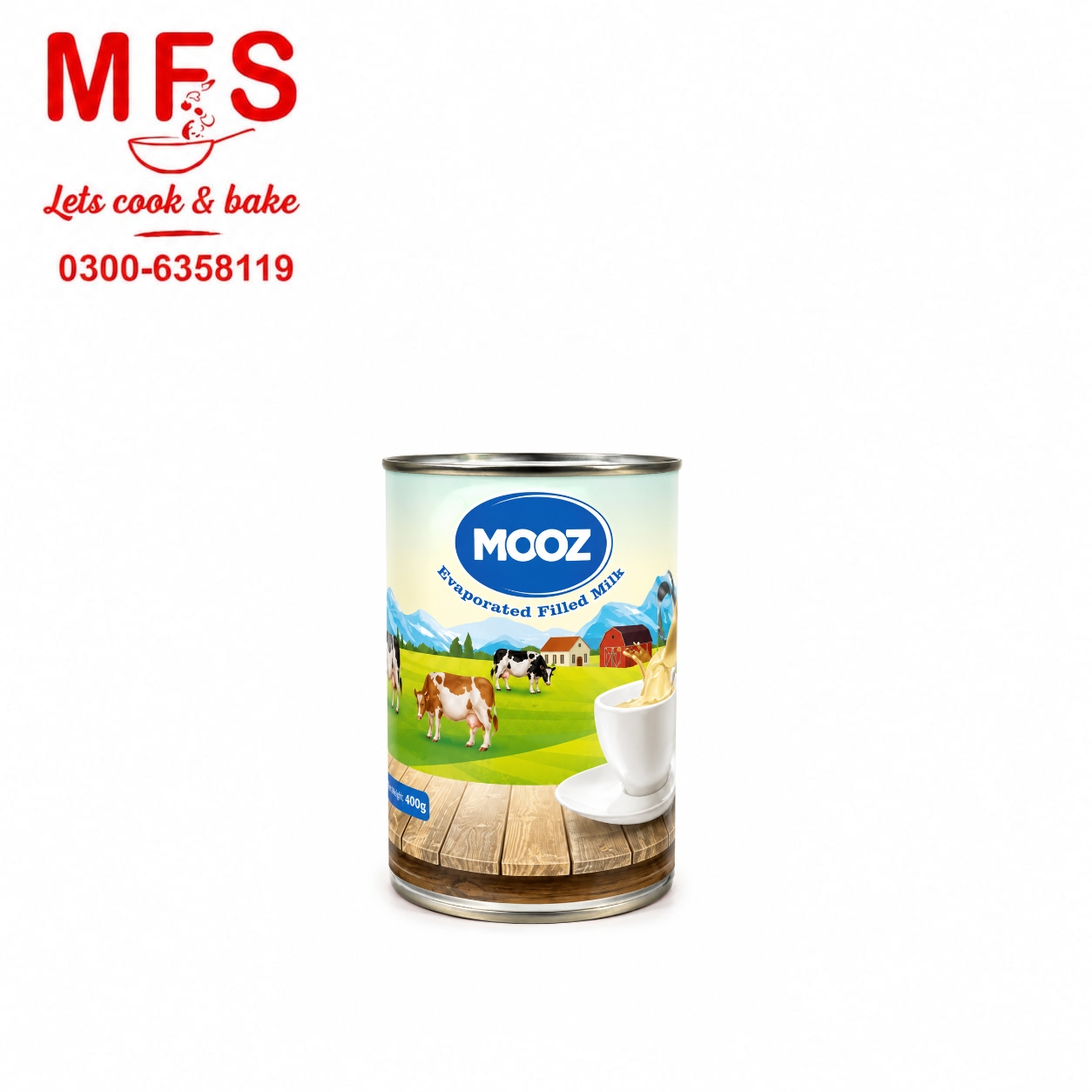 Mooz Evaporated Full Cream 390G